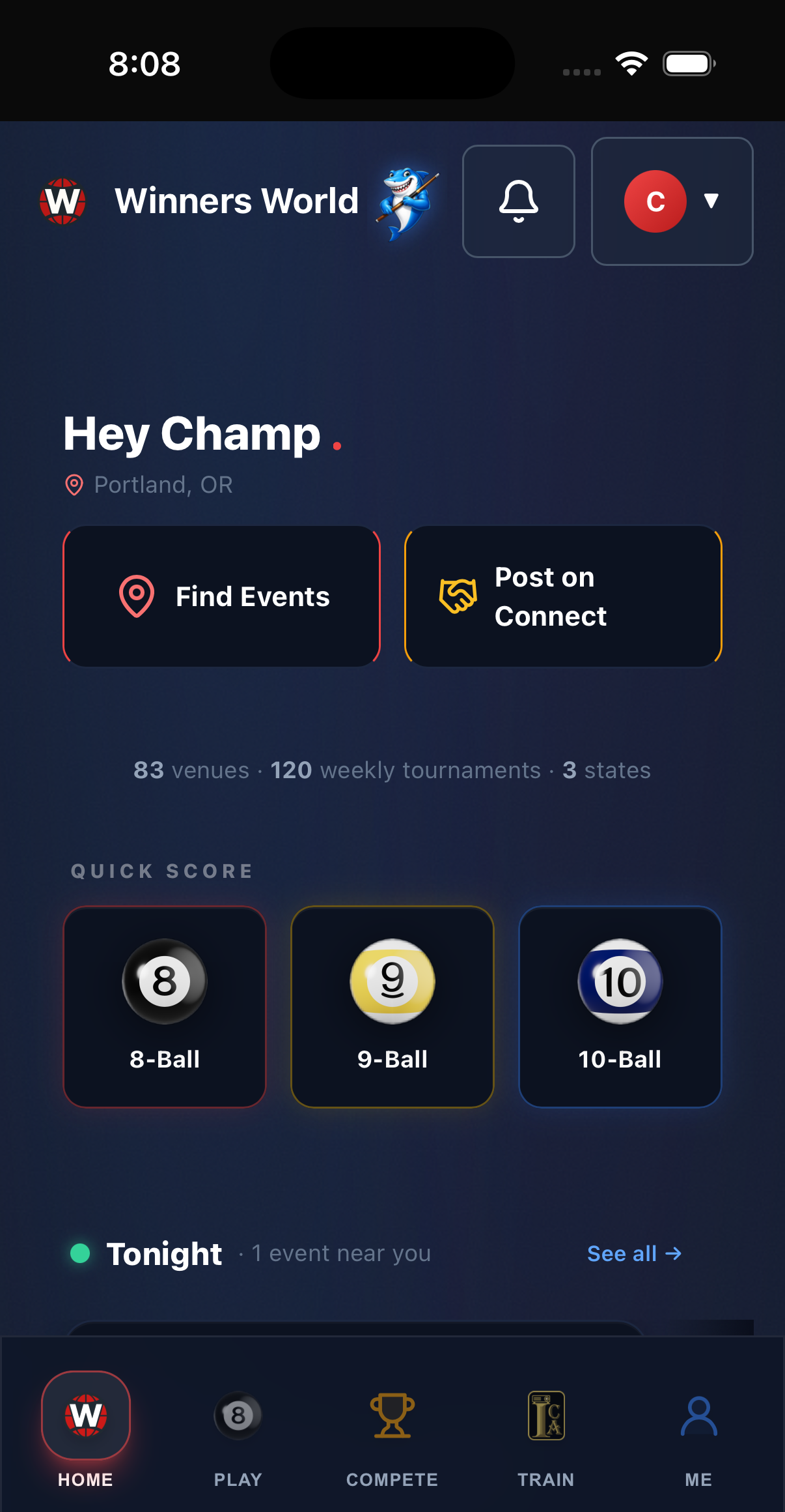 Winners World app screenshot